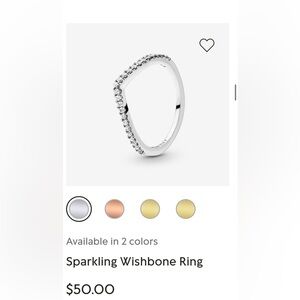 Pandora wishbone ring size 5